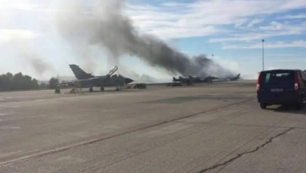 Fire outside Araxos airbase – Concern over ammunition depot