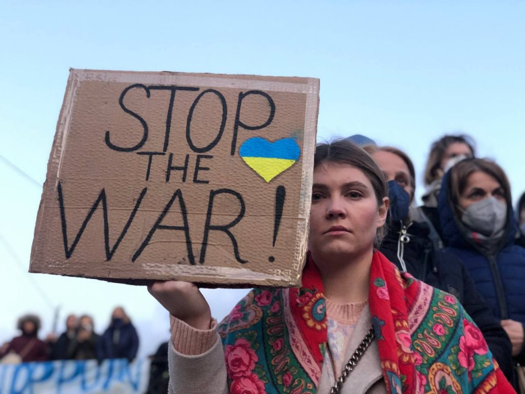 Protest rally in central Athens against Russian invasion of Ukraine