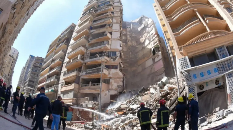 Αίγυπτος: Κατέρρευσε κτίριο 13 ορόφων στην Αλεξάνδρεια – Πληροφορίες για εγκλωβισμένους
