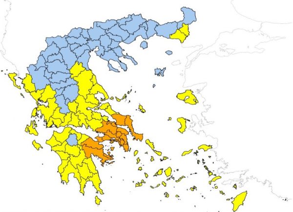 Πολιτική Προστασία: Πολύ υψηλός κίνδυνος πυρκαγιάς για αύριο Πέμπτη – Οι «κόκκινες» περιοχές