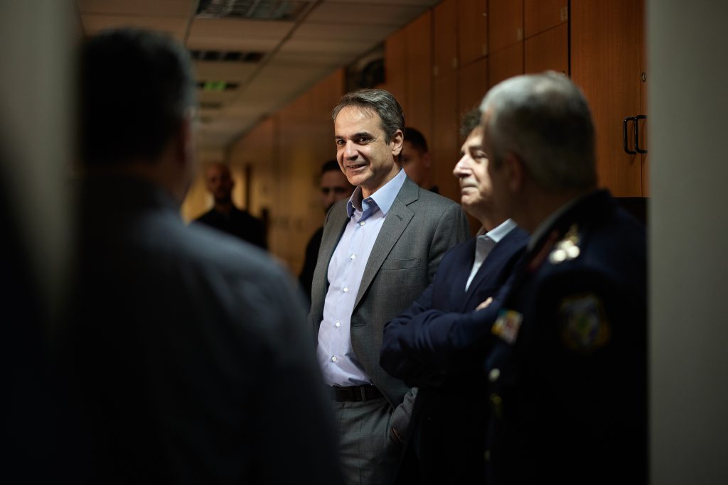 PM Mitsotakis Visits Police Crime Directorate